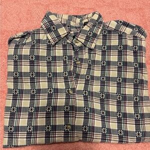 Elegant Plaid Button-Down Shirt